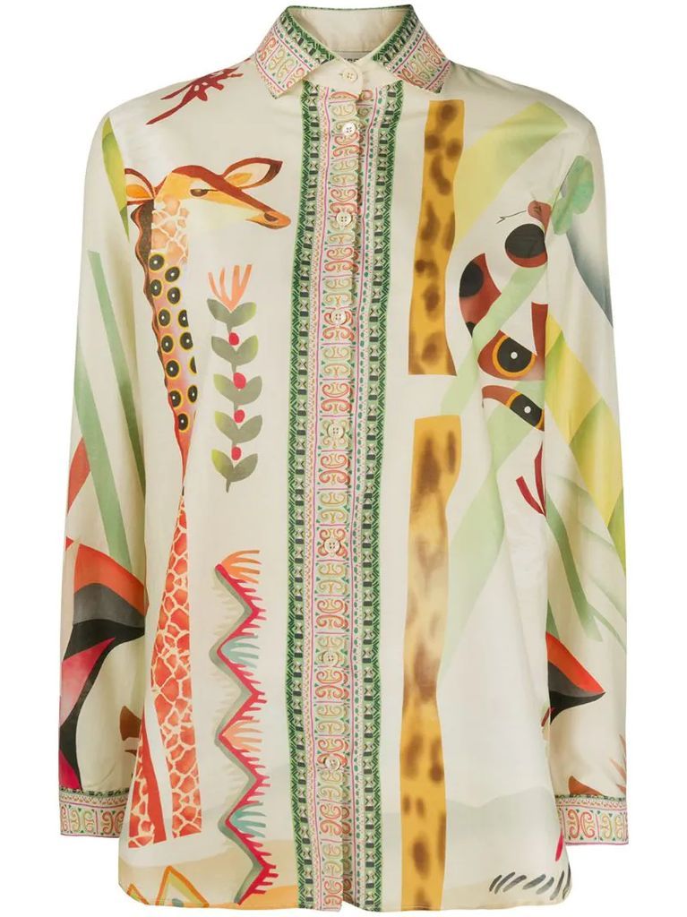 long sleeve printed Aloe shirt