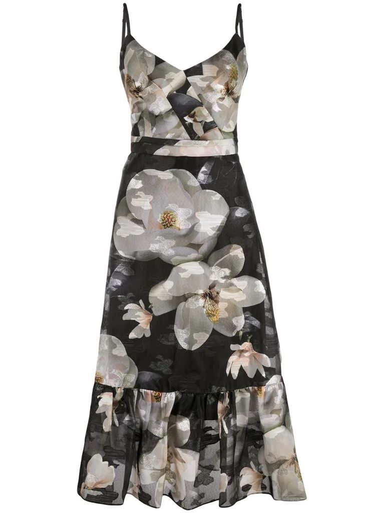 floral-print sleeveless dress
