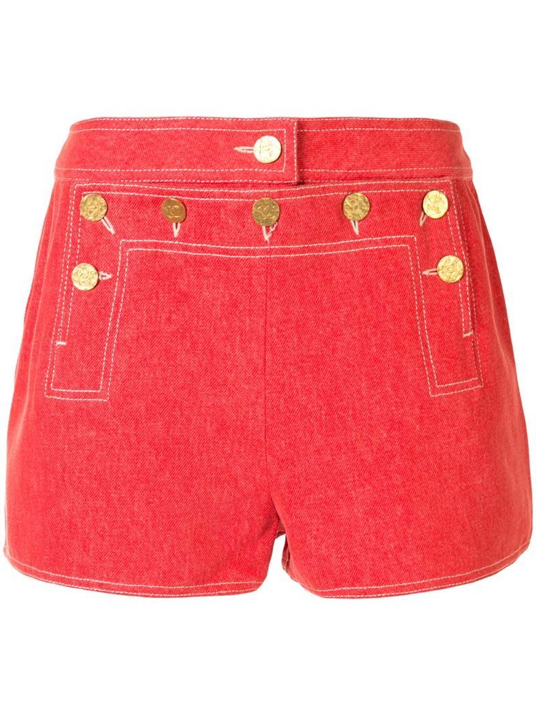 buttoned flap shorts