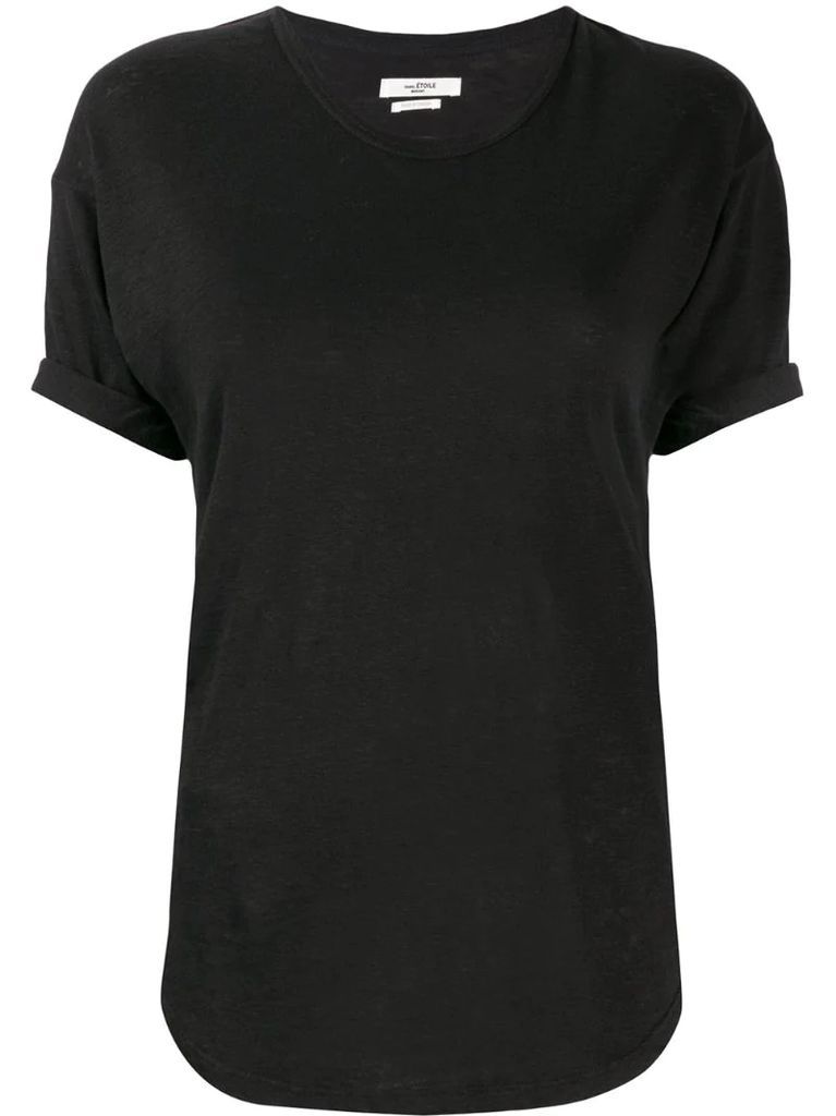 slim-fit linen t-shirt