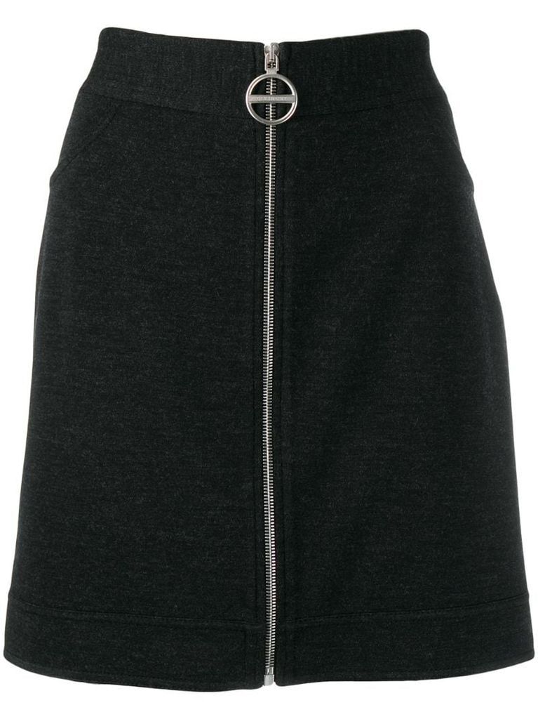 zipped-up skirt