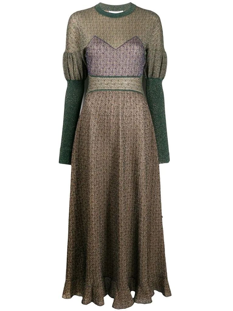 knitted long-sleeve dress