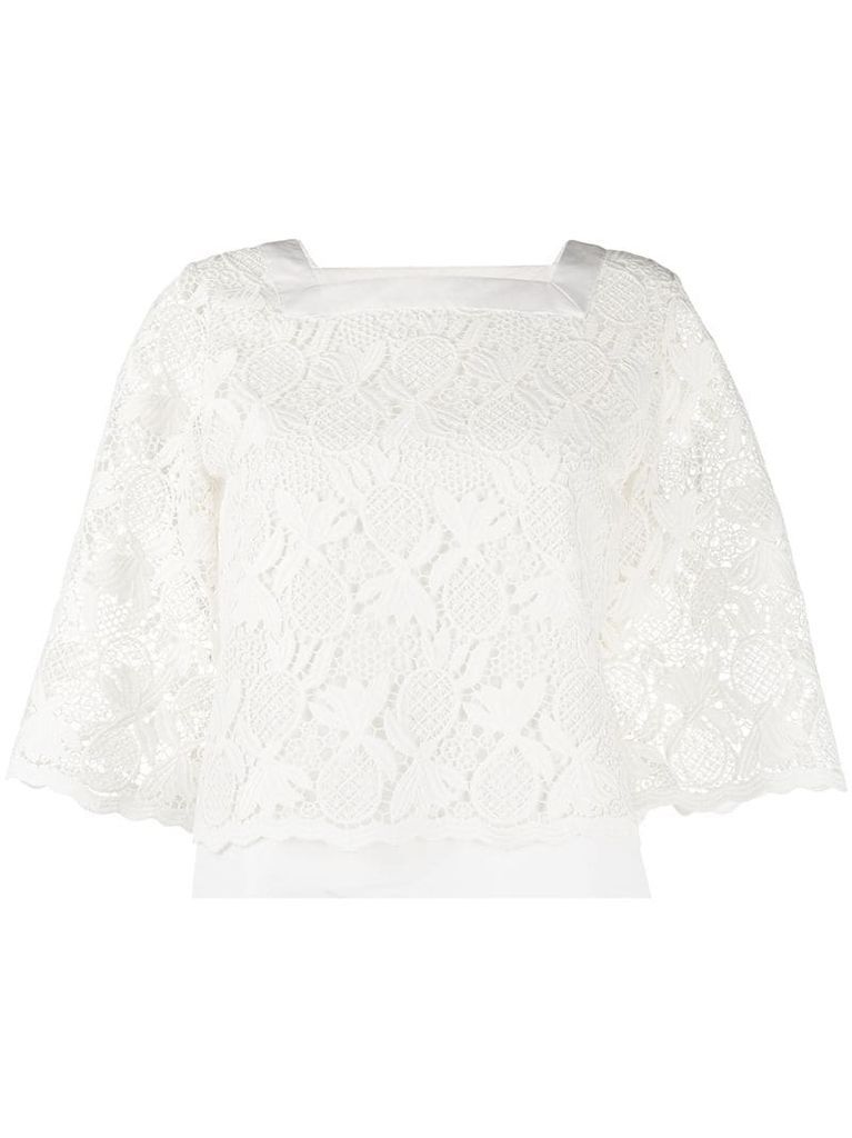 chunky-lace blouse