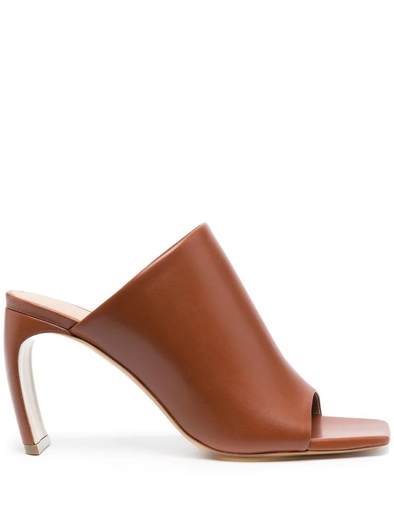 square-top leather mules
