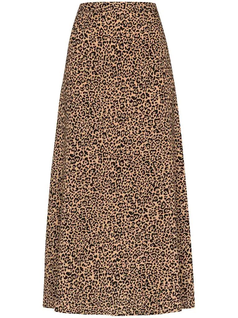 Bea leopard-print skirt