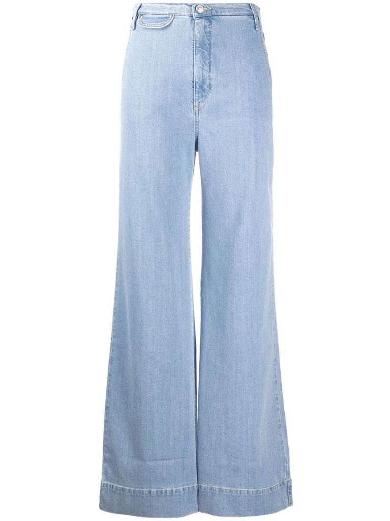 high rise flared jeans