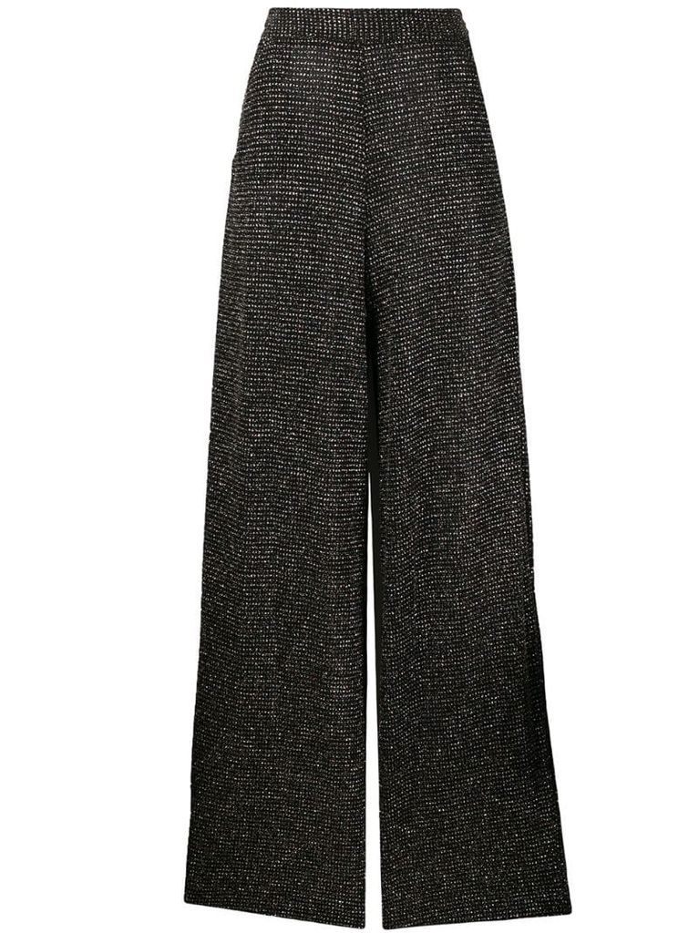 rhinestone palazzo trousers