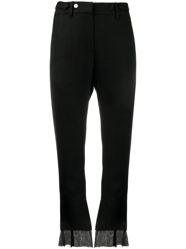 double-hem cropped trousers