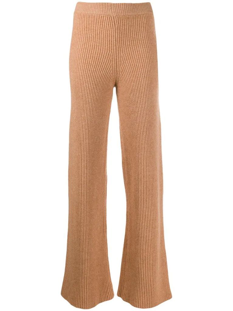 ribbed flared Cortina trousers
