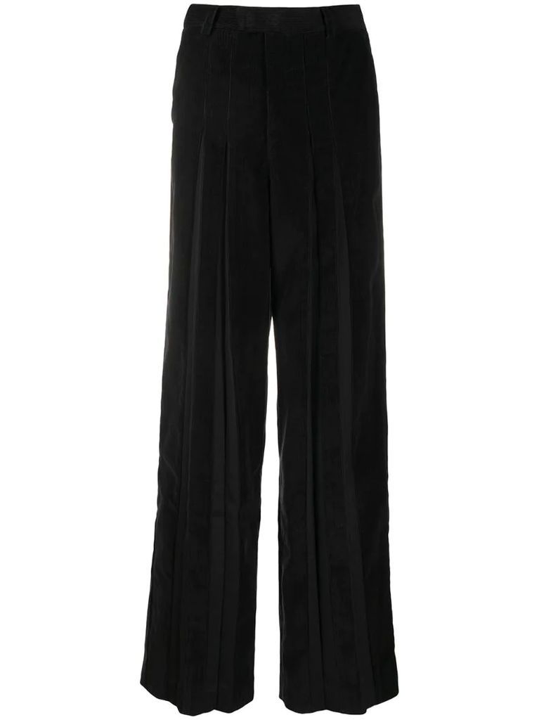 pleated corduroy trousers