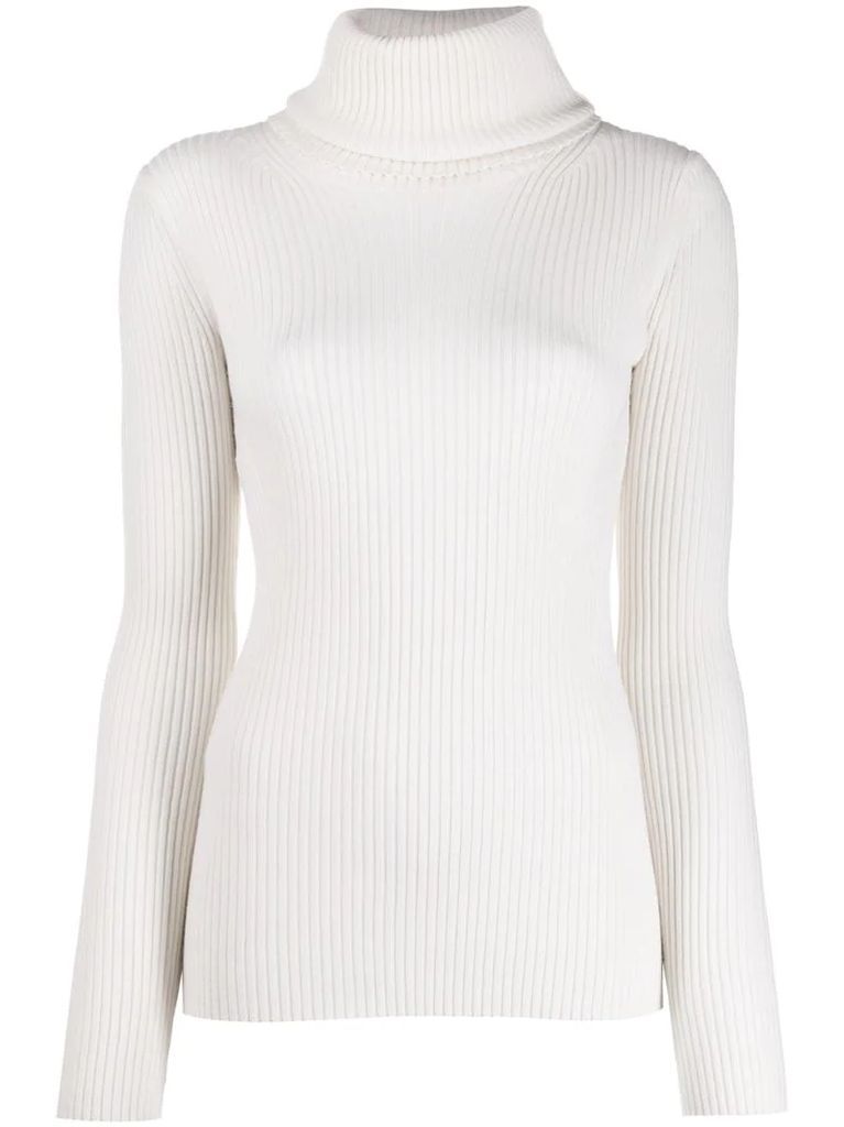 ribbed slim-fit jumper