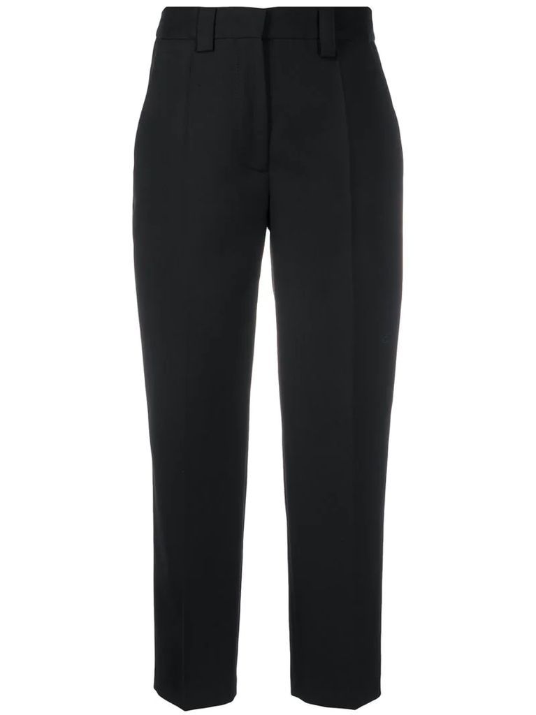 cropped tapered trousers