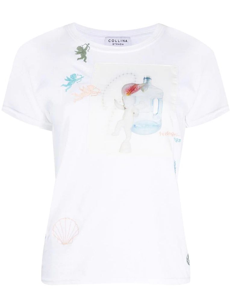 x Charlie Engman embroidered cupid T-shirt
