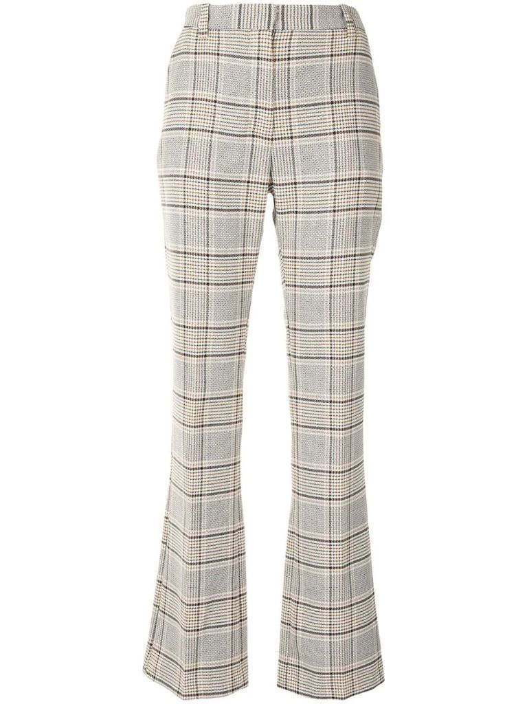Nena checked flared trousers