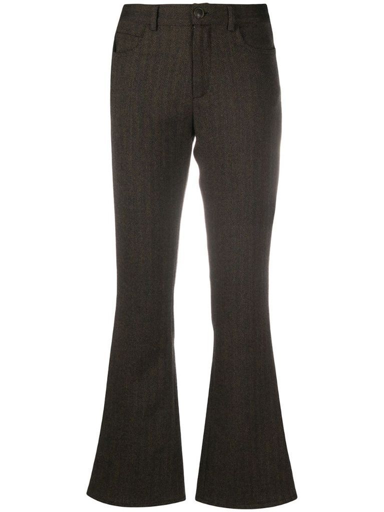 herringbone pattern trousers
