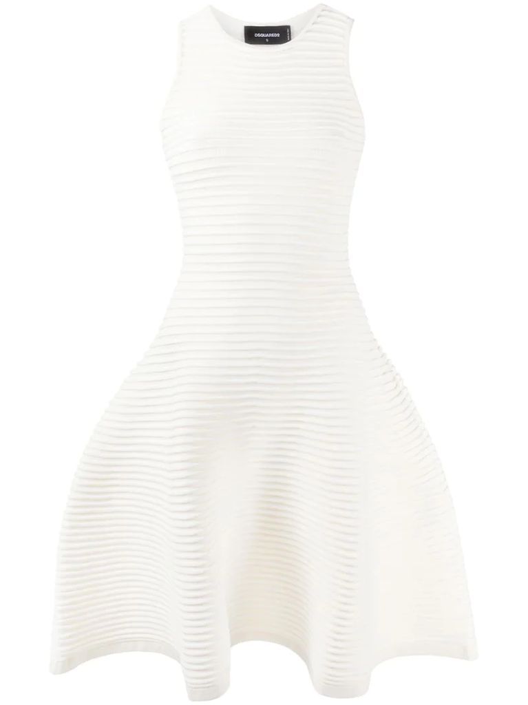 sleeveless panelled A-line dress
