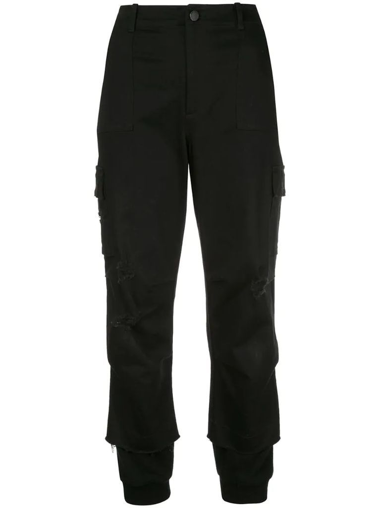 cropped cargo trousers