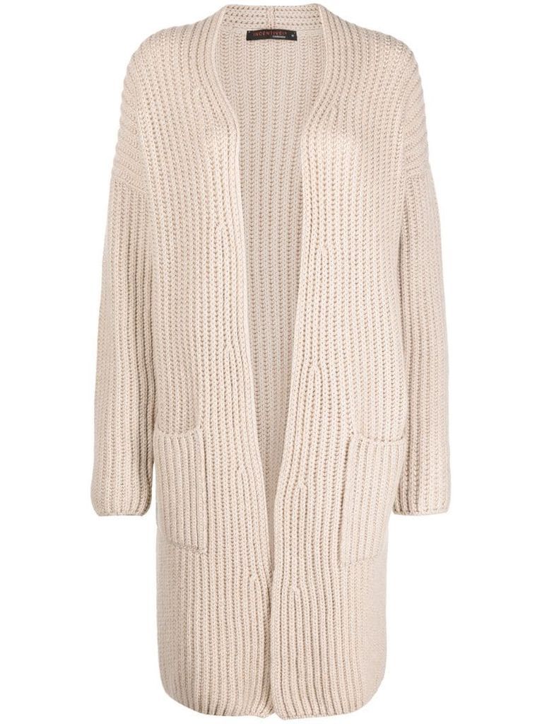 open-front cashmere cardi-coat