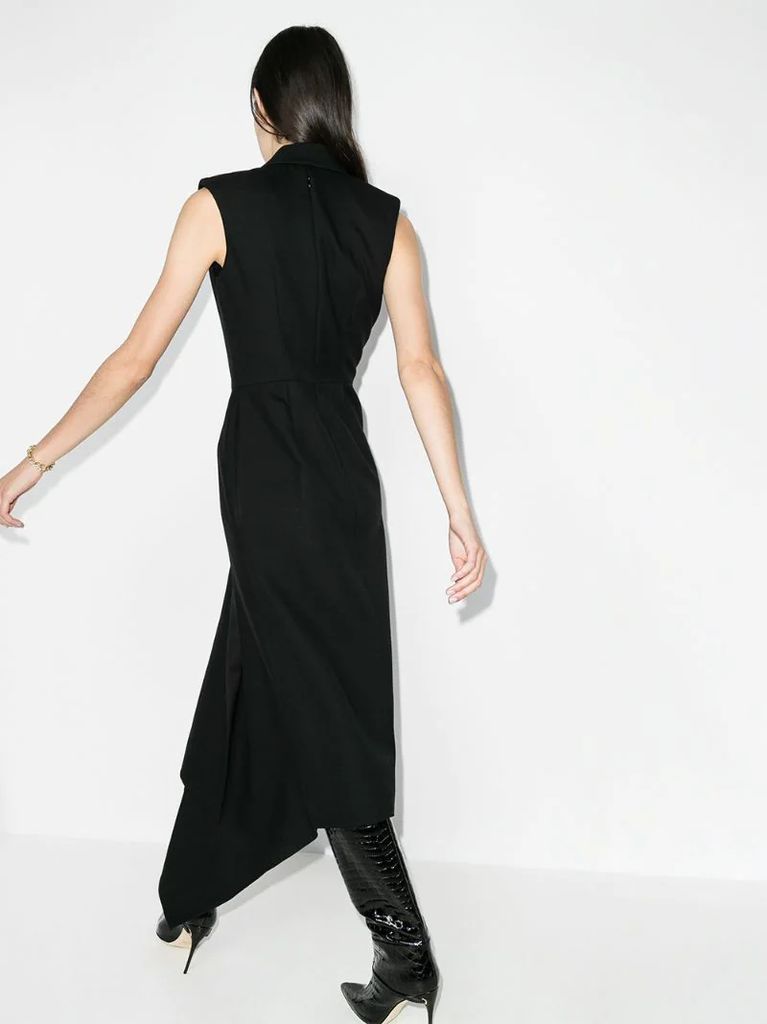 tailored asymmetric gown