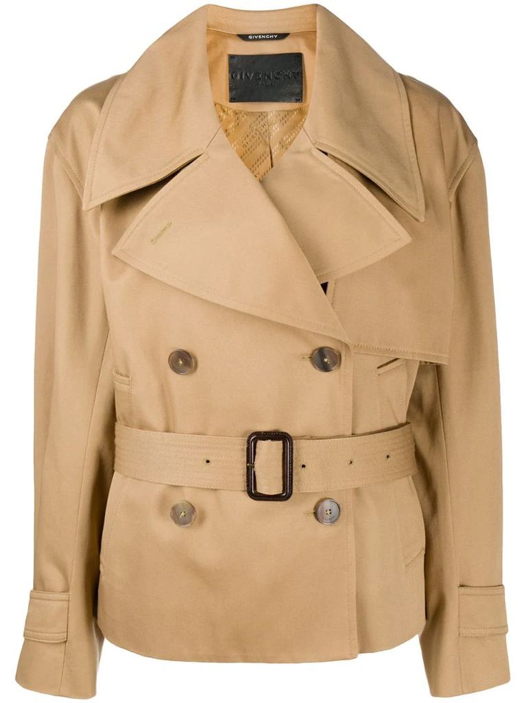 short belted trench coat