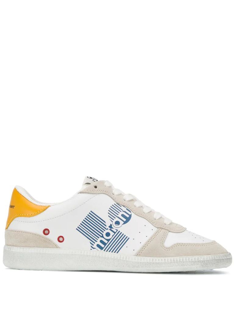 colour-block low-top trainers