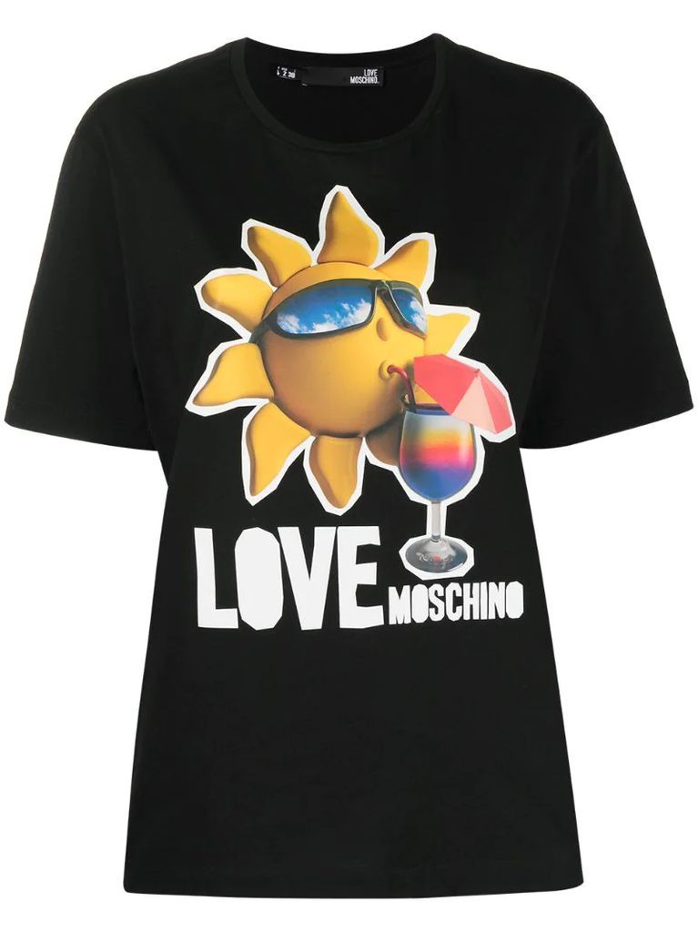 Sun-print cotton T-shirt