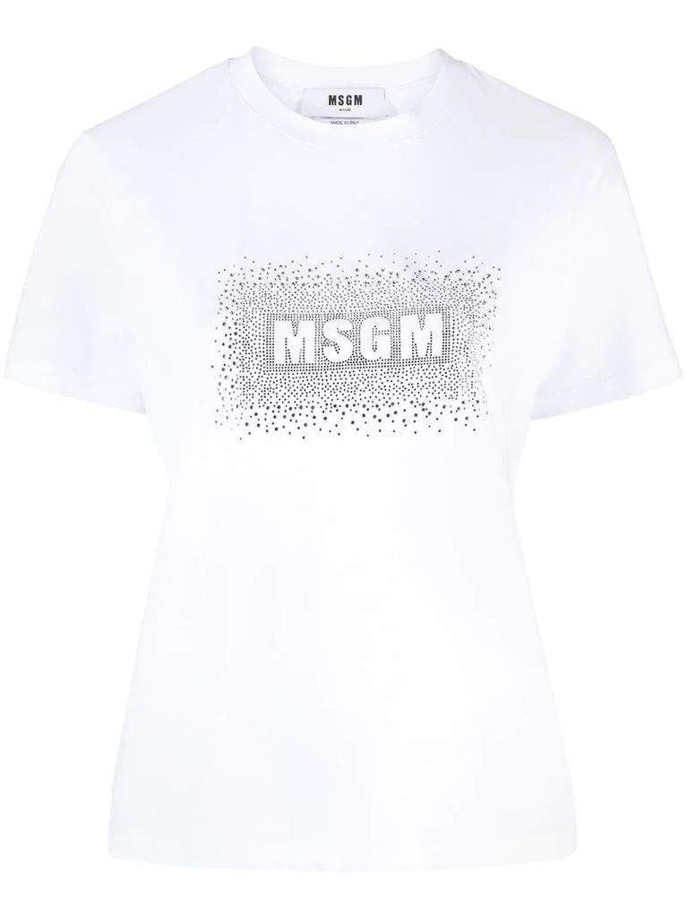 glitter-embellished logo T-shirt