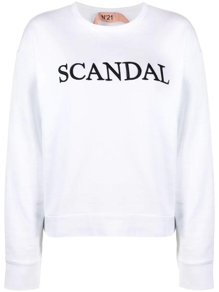 Scandal embroidery sweatshirt