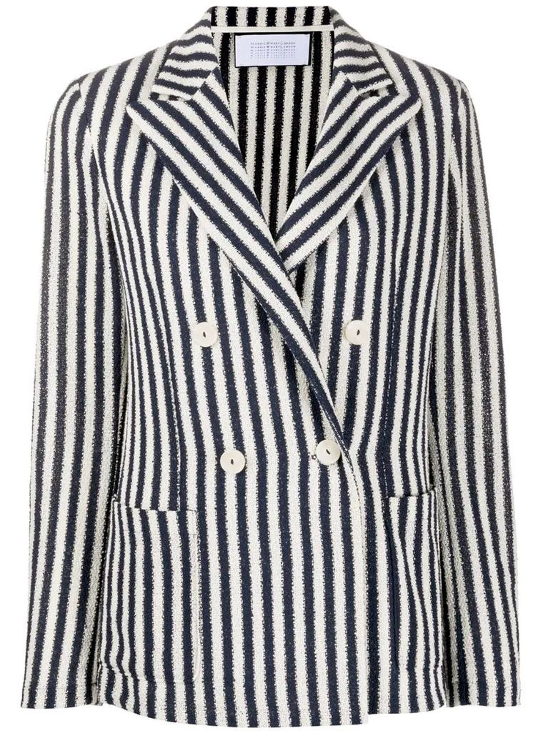 double-breasted striped blazer