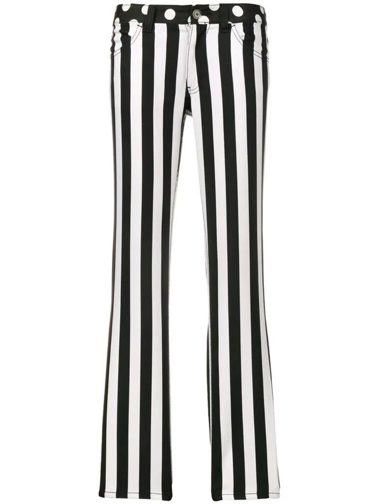 striped and polka dot trousers