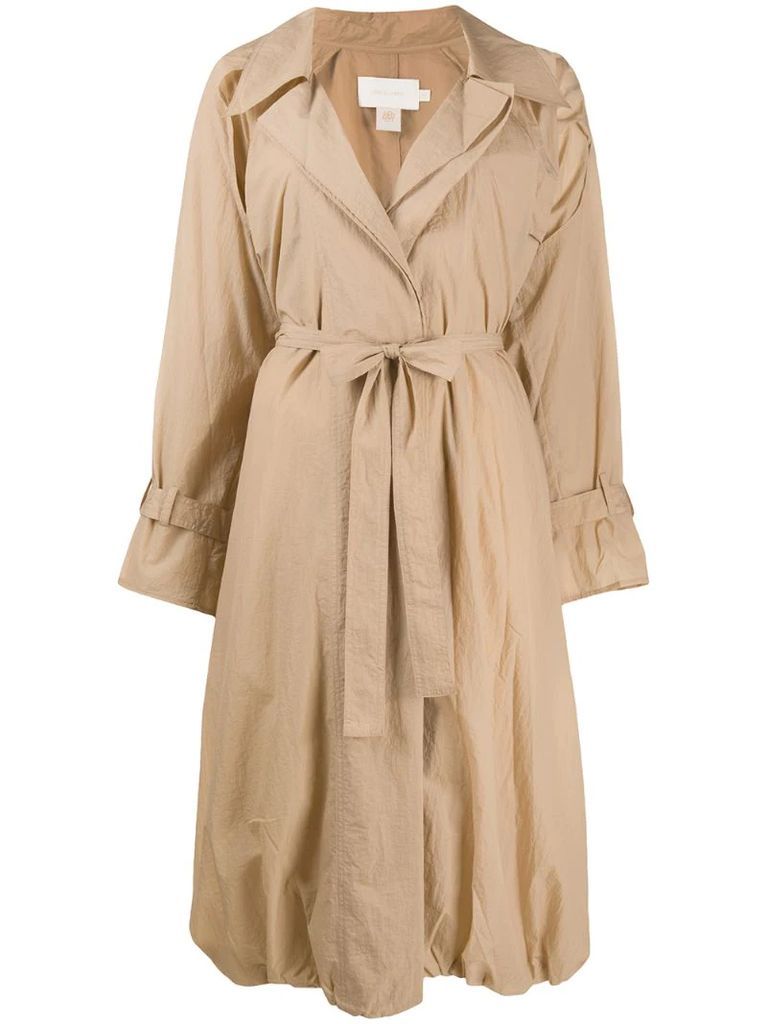 lightweight belted trench coat