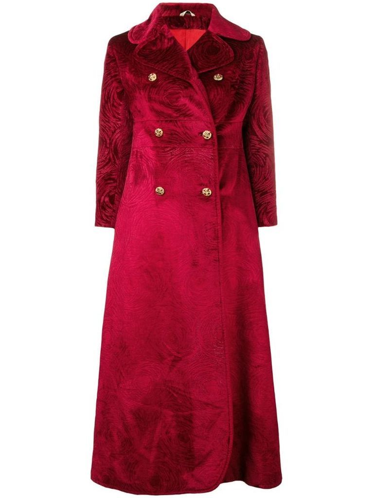 1960's double-breasted jacquard coat