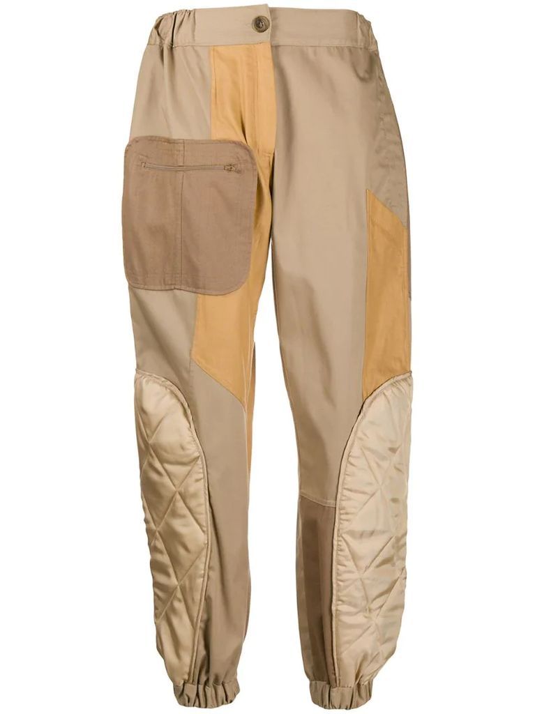 multi-patch trousers