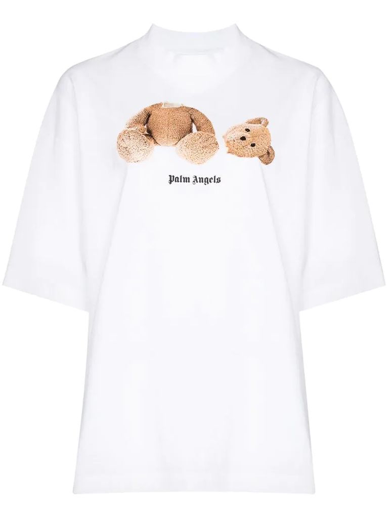 Bear print oversized T-shirt