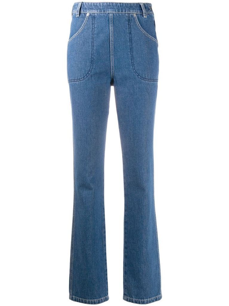 mid-rise denim jeans