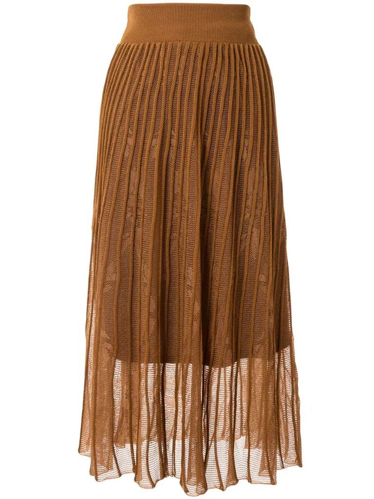 layered style ribbed skirt