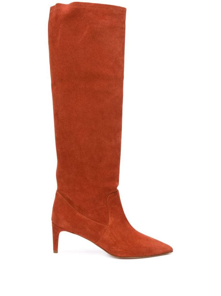 pointed toe knee high boots