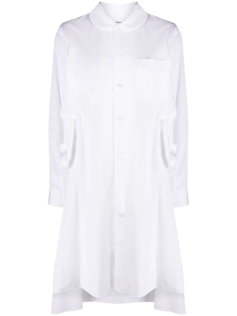 draped-side longline shirt