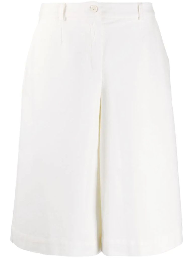 wide-leg culotte trousers