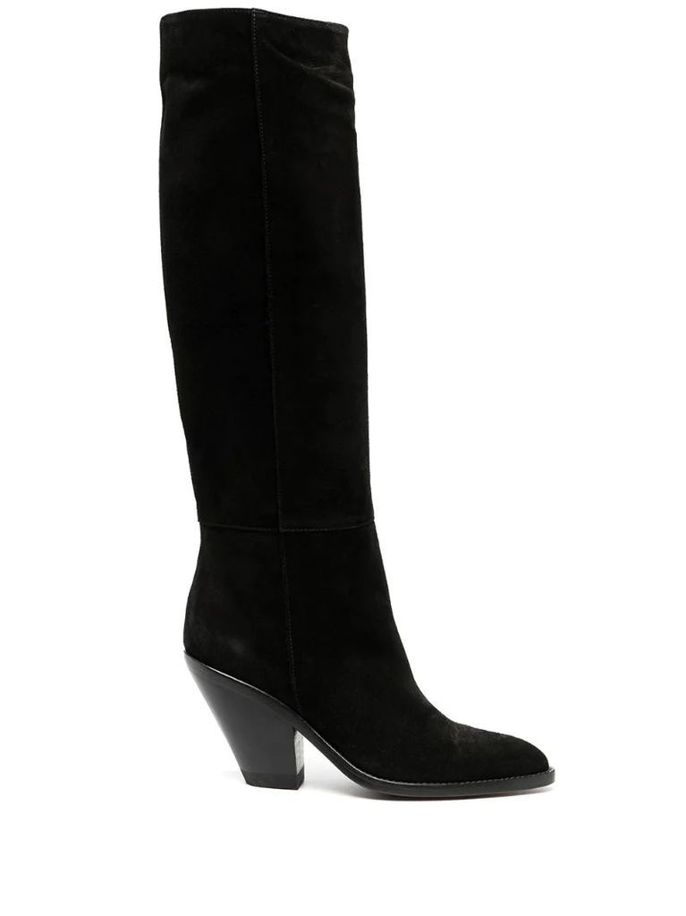 suede knee high boots