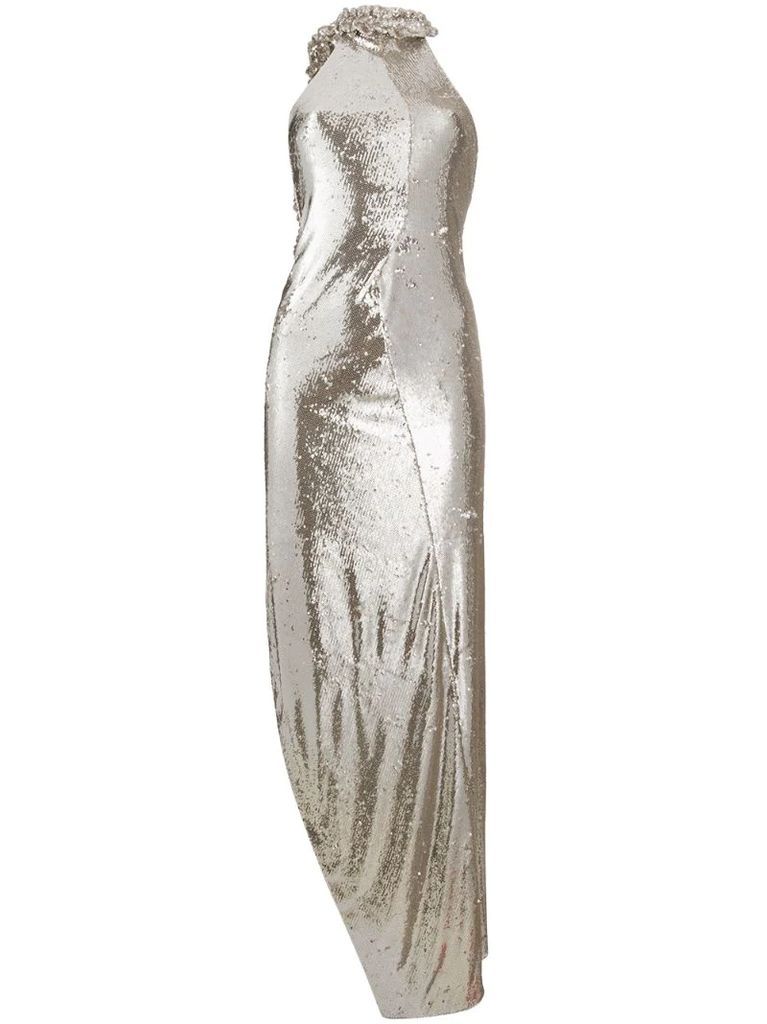 crystal-embellished crystal dress