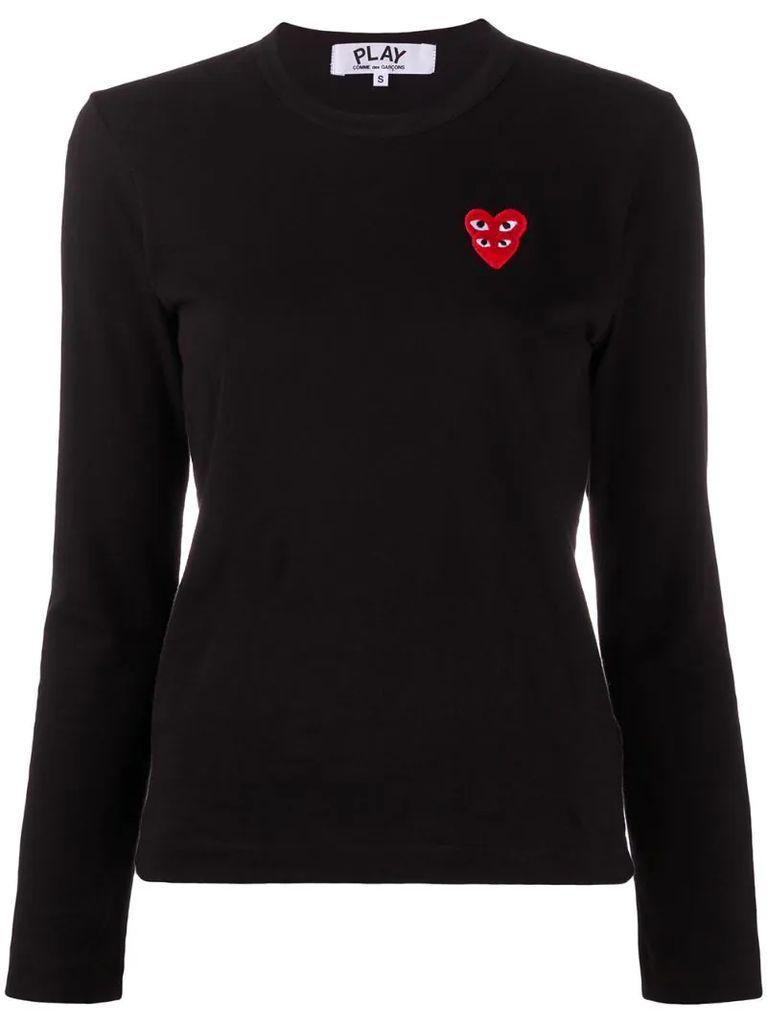 embroidered-logo longsleeved top
