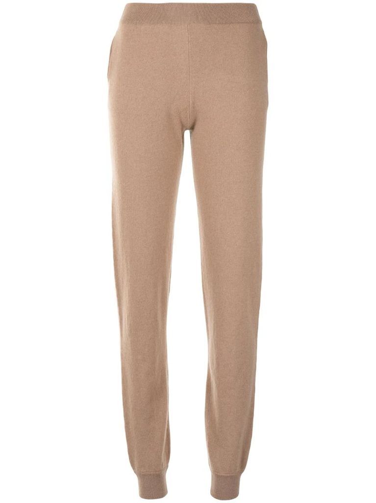 tapered-fit knitted trousers