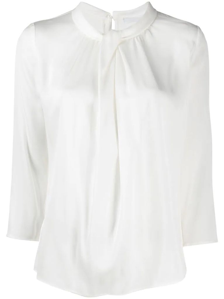 pleat-detail blouse