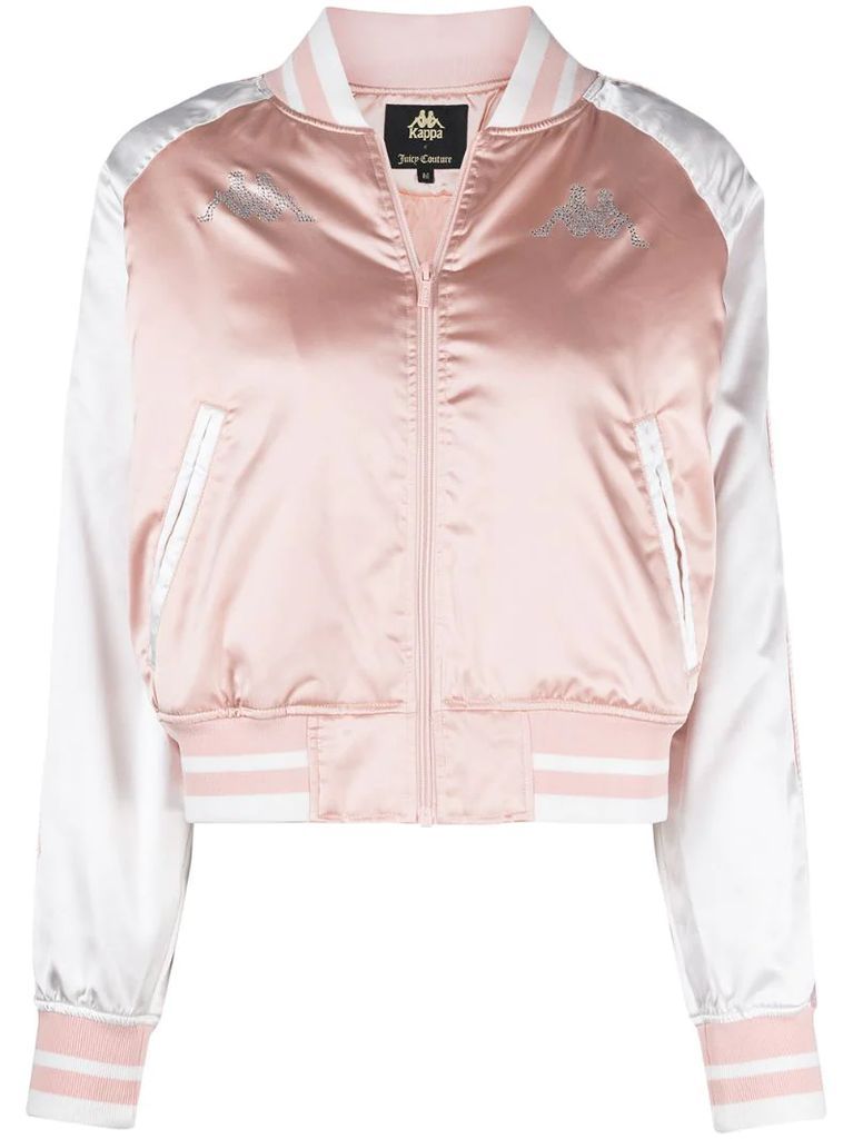 x Juicy Couture crystal-embellished bomber jacket