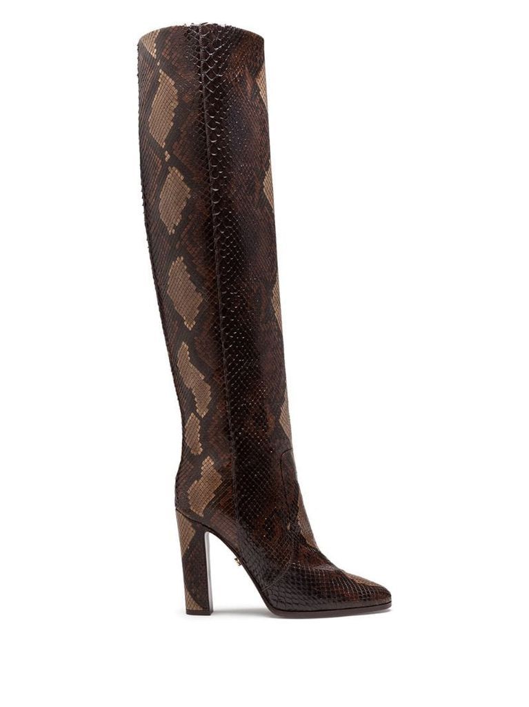 chunky-heel knee boots