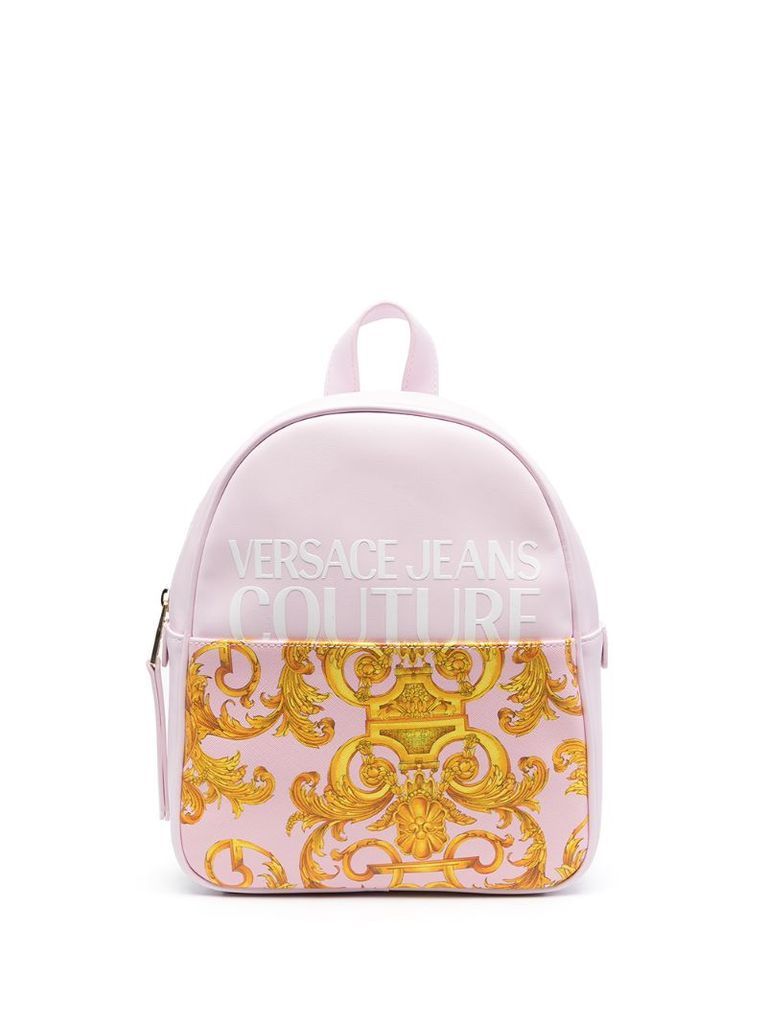 baroque-print backpack