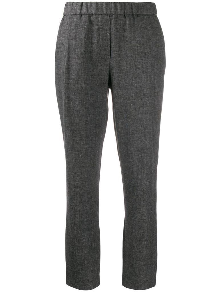 high-rise cropped trousers