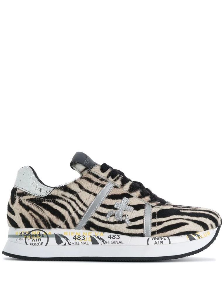 Conny zebra-print sneakers