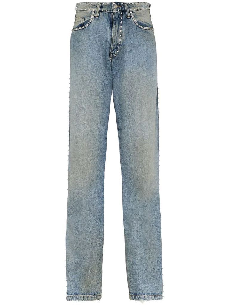embellished slim jeans